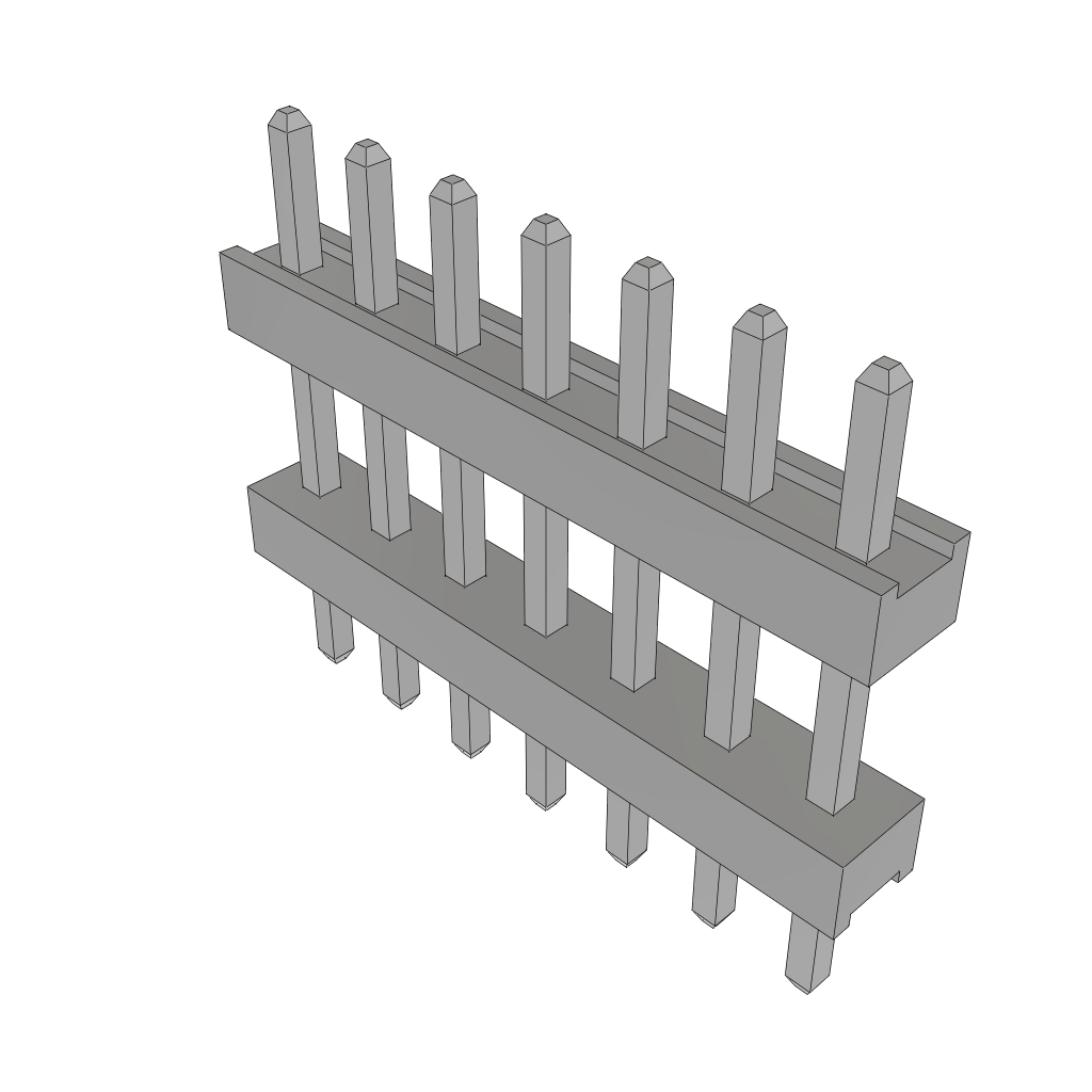 Samtec-TW-07-09-T-S-250-105 Steckverbinderleisten und Leiterplattenbuchsen Conn Board Stacker HDR 7 POS 2mm Solder ST Top Entry Thru-Hole Bulk