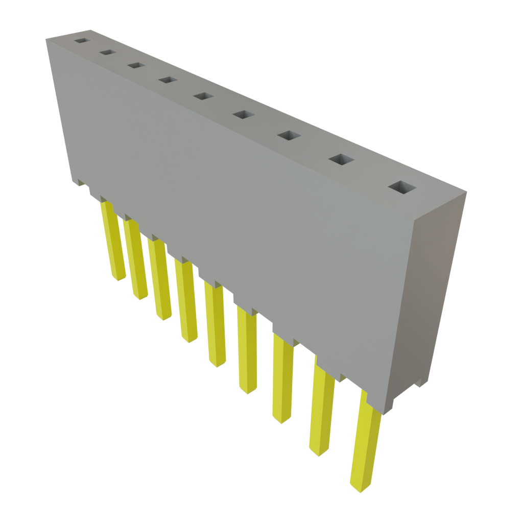 Samtec-SQT-109-03-L-S Steckverbinderleisten und Leiterplattenbuchsen Conn Socket Strip SKT 9 POS 2mm Solder ST Top Entry Thru-Hole Tube