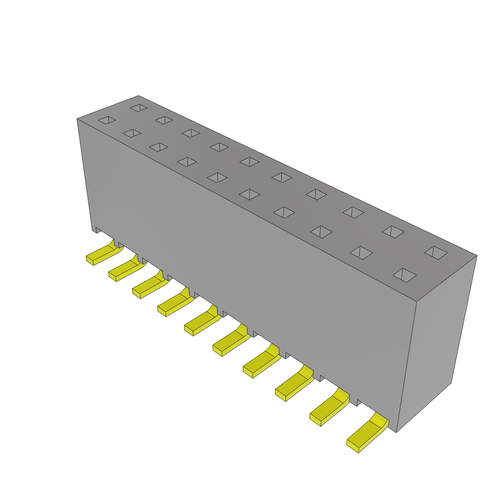 Samtec-SSW-110-22-H-D-VS Steckverbinderleisten und Leiterplattenbuchsen Conn Socket Strip SKT 20 POS 2.54mm Solder ST Top Entry SMD Tube