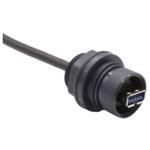 Conn USB 3.0 Type A RCP 8 POS Crimp ST Cable Mount 8 Terminal 1/1 Port