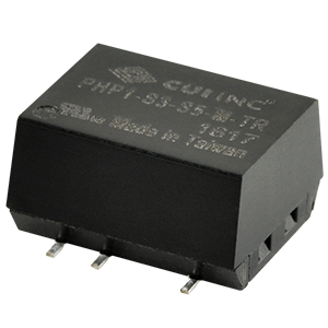 CUI Inc-PHP1-S5-S15-M-TR Convertidor de CC a CC y módulo del regulador de conmutación Module DC-DC 5VIN 1-OUT 15V 0.066A 1W 5-Pin SMD Module T/R