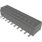 Conn Micro Socket Strip SKT 20 POS 1mm Solder ST SMD Tube