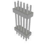 Conn Board Stacker HDR 10 POS 2mm Solder ST Top Entry Thru-Hole Bulk