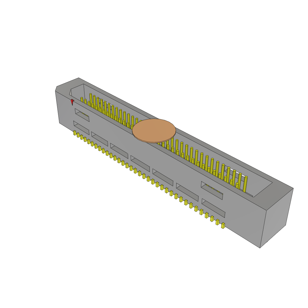 Samtec-TEM-135-02-03.0-HDWTKTR Steckverbinderleisten und Leiterplattenbuchsen Conn Shrouded Header (4 Sides) HDR 70 POS 0.8mm Solder ST Top Entry SMD T/R