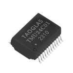 Telecom Transformer 1CT:1CT 1Ohm Prim. DCR 1Ohm Sec. DCR 24 Terminal Gull Wing SMD