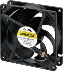 SANYO DENKI-9WL0912P4J001 Blowers and Fans DC Fan Axial Ball Bearing 12V 10.8V to 13.2V 77.7CFM 44dB 92 X 92 X 25.2mm Long Life/Low Power Consumption/High Air Flow/High Static Pressure
