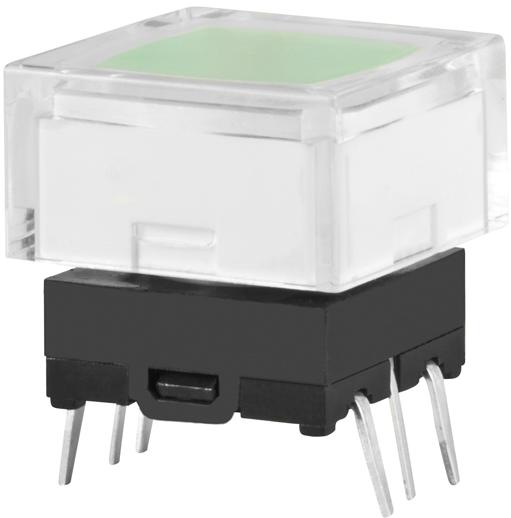 NKK Switches-JB15LPF-JF Switch Tactile Switch Tactile OFF (ON) SPST Flush Square Button PC Pins 0.05A 24VDC 5000000Cycles 1.76N Thru-Hole