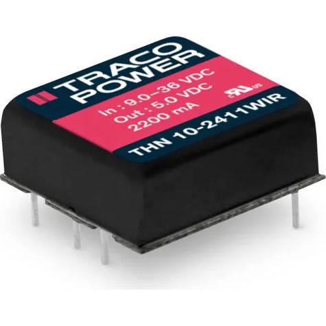 TRACO Electronic AG-THN 10-2415WIR DC/DC-Wandler und Spannungsreglermodul Module DC-DC 24VIN 1-OUT 24V 0.42A 10W 6-Pin