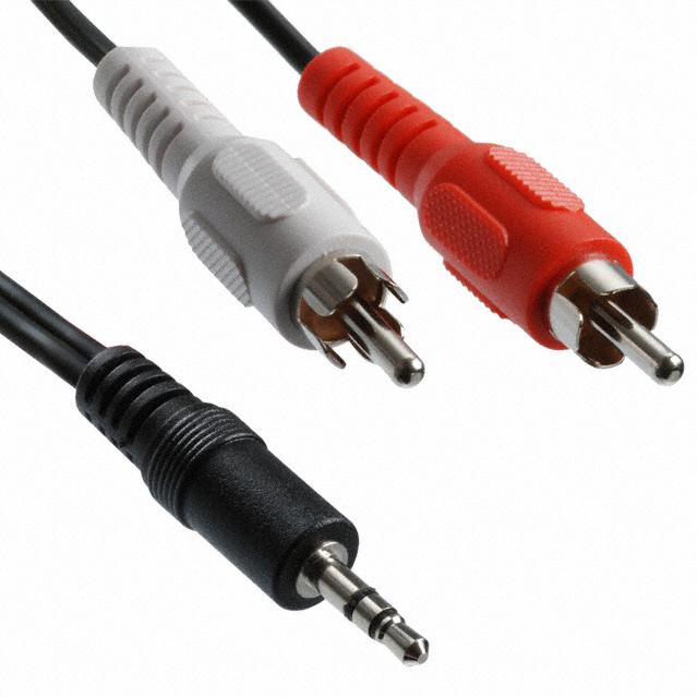 CnC Tech, LLC-770-10043-00200 Cable Assembly Audio 2m 3.5mm Stereo Plug to 2RCA 3 to (2/2) POS (2)M-M 28AWG