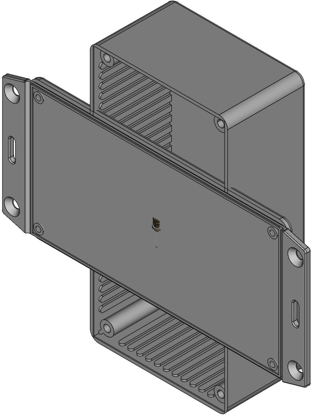 Hammond Manufacturing-1591DF2BK Kästen, Gehäuse und Gestelle Black Acrylonitrile Butadiene Styrene Flange Mount General Purpose Enclosure