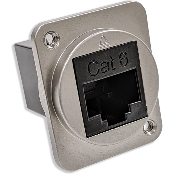 Switchcraft-EHRJ45D6 Steckverbinder, Telefon und Telekommunikation Conn RJ-45 F 8 POS ST Flange Mount 8 Terminal 1 Port Cat 6 Individual