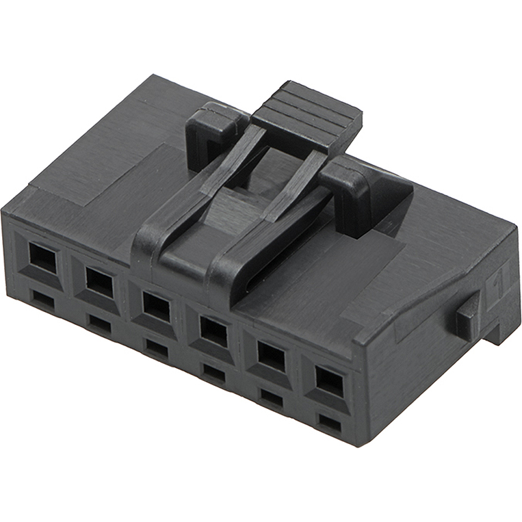 Molex-2078410006 Connector Discrete Wire Housing Conn Housing RCP 6 POS 2.5mm Crimp ST Cable Mount Black KK Plus Bag