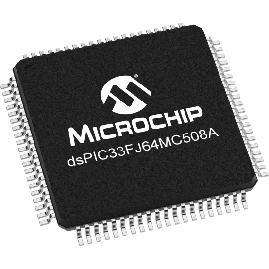 Microchip Technology-DSPIC33FJ64MC508A-I/PT Microcontrollers - MCUs MCU 16-bit dsPIC RISC 64KB Flash 3.3V 80-Pin TQFP Tray