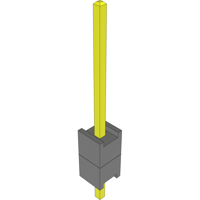 Samtec-DW-01-09-L-S-200 Steckverbinderleisten und Leiterplattenbuchsen Conn Board Stacker HDR 1 POS 2.54mm Solder ST Top Entry Thru-Hole Bulk