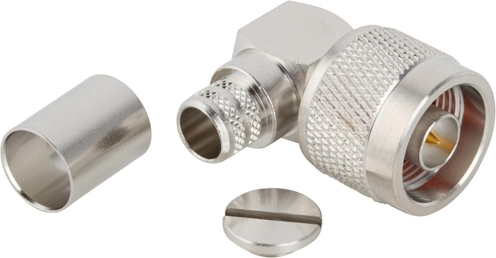 Amphenol RF-172167 Raccordement FR Conn Type N 0Hz to 11GHz 50Ohm Crimp RA Cable Mount PL Gold