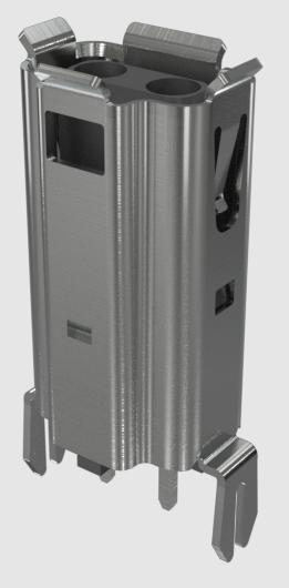 Amphenol Communications Solutions-MSPEJ2L0E00 Steckverbinder, Telefon und Telekommunikation Conn Single Pair Ethernet F 2 POS 2.8mm Solder ST Thru-Hole 2 Terminal 1 Port Tray