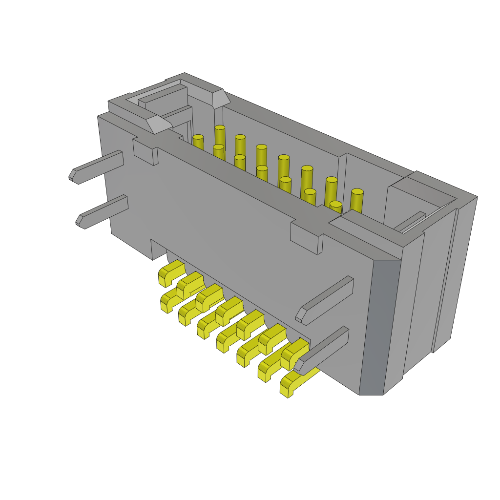 Samtec-TFM-107-02-L-DH-TR Cabezales del conector y receptáculos PCB Conn Shrouded Header (4 Sides) HDR 14 POS 1.27mm Solder RA Side Entry SMD TIGER EYE™ T/R