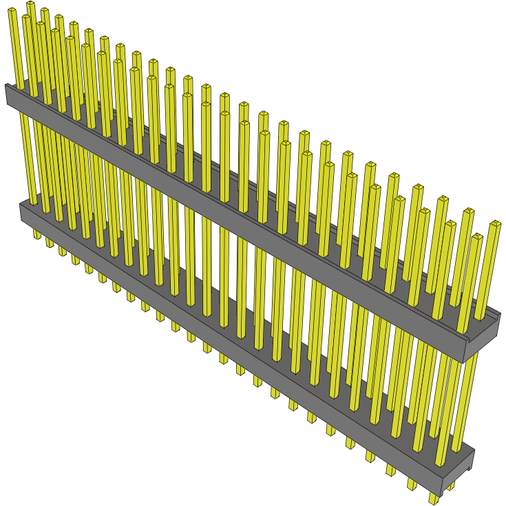 Samtec-DW-25-13-G-D-748 Embases de raccordement et réceptacles PCB Conn Board Stacker HDR 50 POS 2.54mm Solder ST Top Entry Thru-Hole Bulk