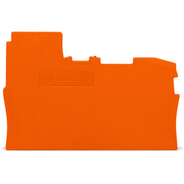 WAGO-2002-7192 Steckverbinderzubehör Top Job end-intermediate plate, for 2002-71xx series Terminal Blocks, 0.8 mm wide, orange
