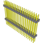 Conn Board Stacker HDR 40 POS 2.54mm Solder ST Top Entry Thru-Hole Bulk
