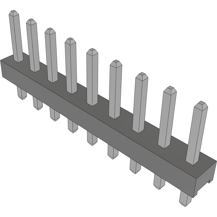 Samtec-MTMM-109-03-T-S-160 Cabezales del conector y receptáculos PCB Conn Unshrouded Header HDR 9 POS 2mm Solder ST Top Entry Thru-Hole Bulk