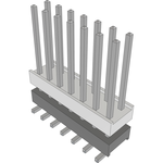 Conn Board Stacker HDR 14 POS 2.54mm Solder ST Top Entry SMD Tube