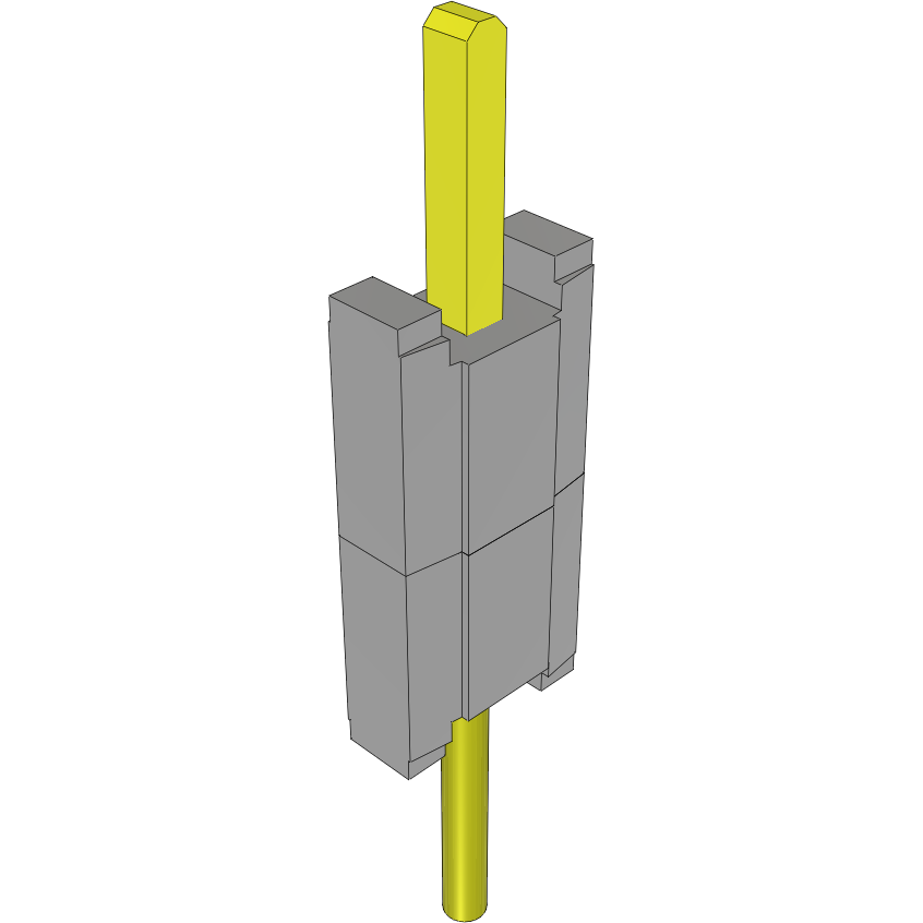 Samtec-DWM-01-51-G-S-200 Connector Headers and PCB Receptacles Conn Board Stacker HDR 1 POS Solder ST Thru-Hole Layer