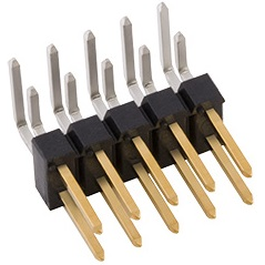 Amphenol Communications Solutions-68021-212HLF Steckverbinderleisten und Leiterplattenbuchsen BergStik®, Board to Board connector, Unshrouded Right Angled Header, Through Hole, Double Row, 12 Positions, 2.54 mm (0.100in) Pitch