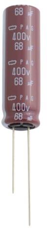 United Chemi Con-EPAG401ELL101ML30S Kondensator, Aluminium Cap Aluminum Lytic 100uF 400V 20% (16 X 30mm) Radial 7.5mm 0.58A 2000h 105°C Bulk