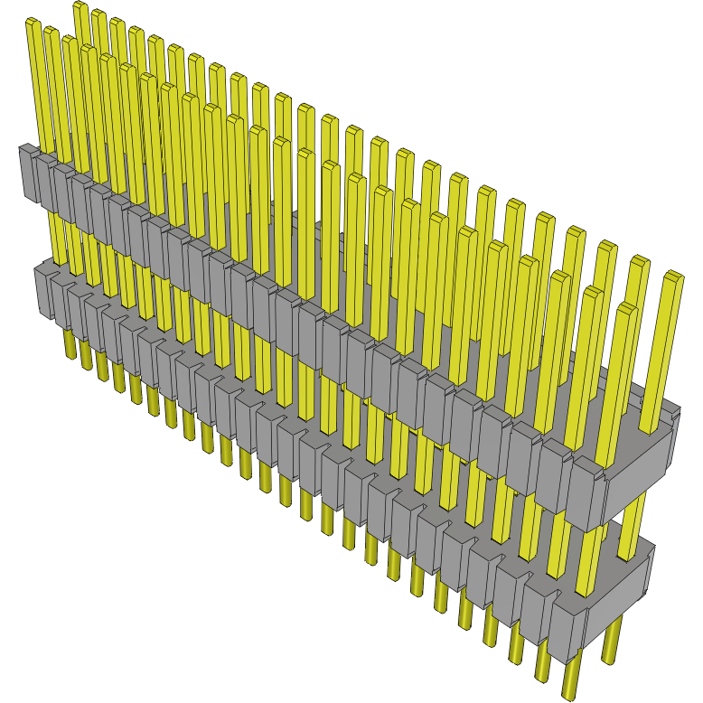 Samtec-DWM-25-58-G-D-355 Connector Headers and PCB Receptacles Conn Board Stacker HDR 50 POS 1.27mm Solder ST Thru-Hole Tube