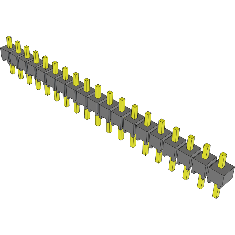 Samtec-HMTSW-119-06-T-S-085 Piastre connettori e prese PCB Conn Unshrouded Header HDR 19 POS 2.54mm Solder ST Top Entry Thru-Hole Bulk