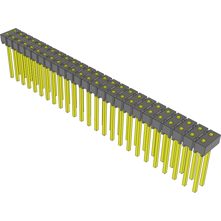 Samtec-MTSW-125-08-L-D-008 Connector Headers and PCB Receptacles Conn Unshrouded Header HDR 50 POS 2.54mm Solder ST Top Entry Thru-Hole Bulk