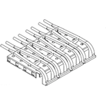Molex-0747540041 Steckverbinderzubehör Connector Accessories SFP Cage Light Pipe Cover Assembly Right Angle Nickel SFP Plus Tray