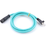 Cable Assembly Cord Set 1m 24AWG M12 Circular to RJ-45 4 to 8 POS F-M