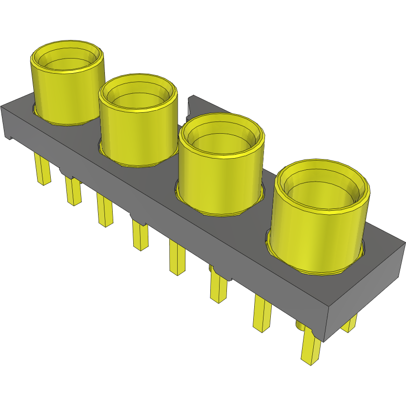 Samtec-GRF1-J-P-04-E-ST-TH1 Raccordement FR Conn RF System 0Hz to 6GHz 50Ohm Solder ST Thru-Hole F Gold Over Nickel Tube