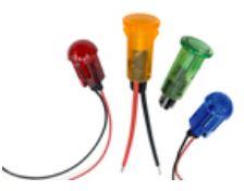 Dialight-655-1403-104F Panel Mount Indicators LED Panel Mount Indicator Uni-Color Blue 100mcd 2-Pin