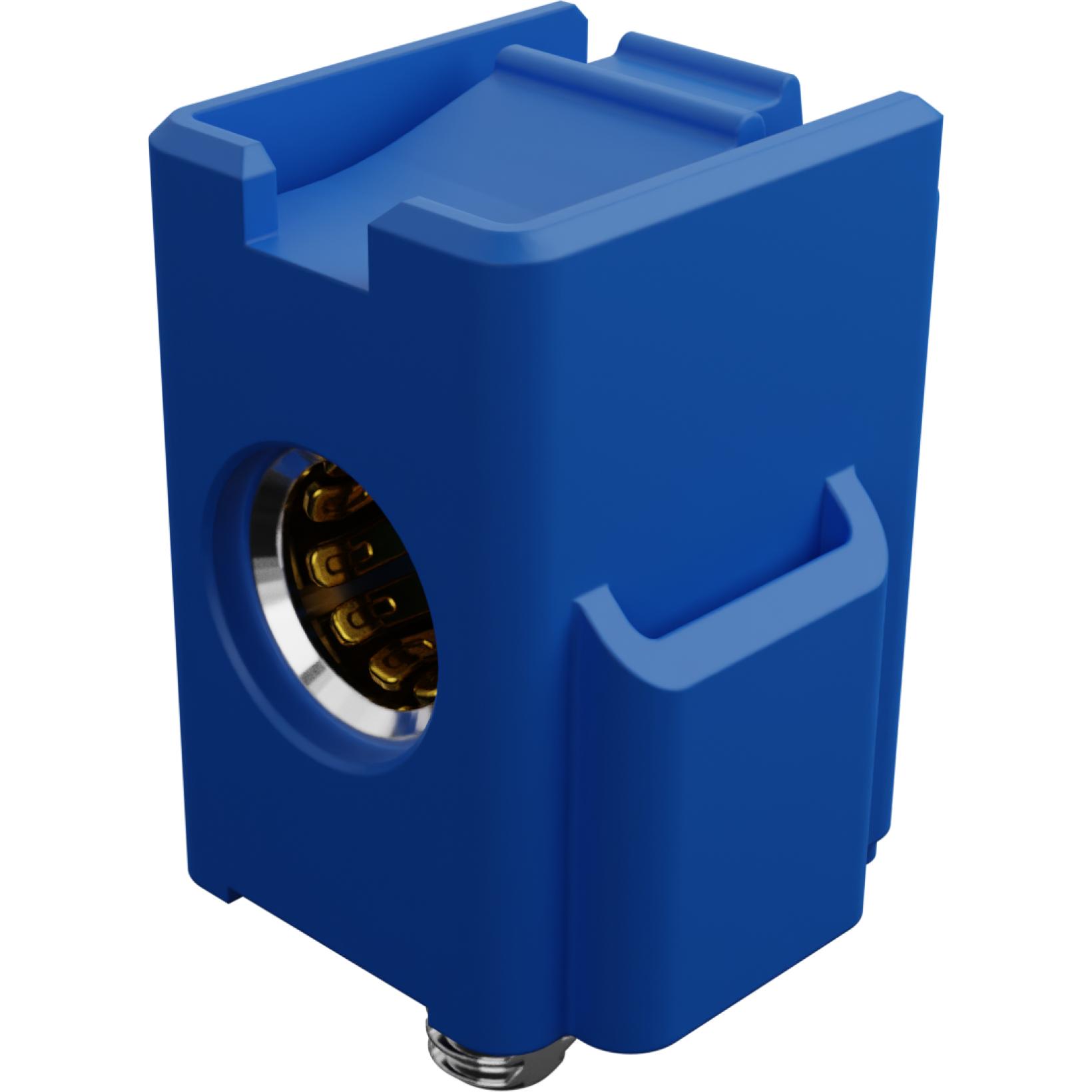 Molex-2207173001 Piastre connettori e prese PCB HyperQube 6.00mm, Screw Mount, Right-Angle PCB Receptacle, Blue, Tray