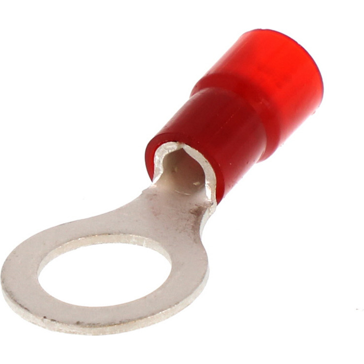 Molex-19067-0028 Terminales del conductor Ring Tongue Terminal 8AWG Copper Red 46.2mm Electro Tin NylaKrimp™ Carton
