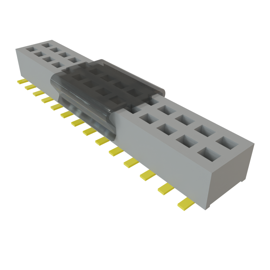 Samtec-CLP-114-02-G-D-BE-P-TR Cabezales del conector y receptáculos PCB Conn Socket Strip SKT 28 POS 1.27mm Solder ST Bottom Entry SMD TIGER CLAW™ T/R