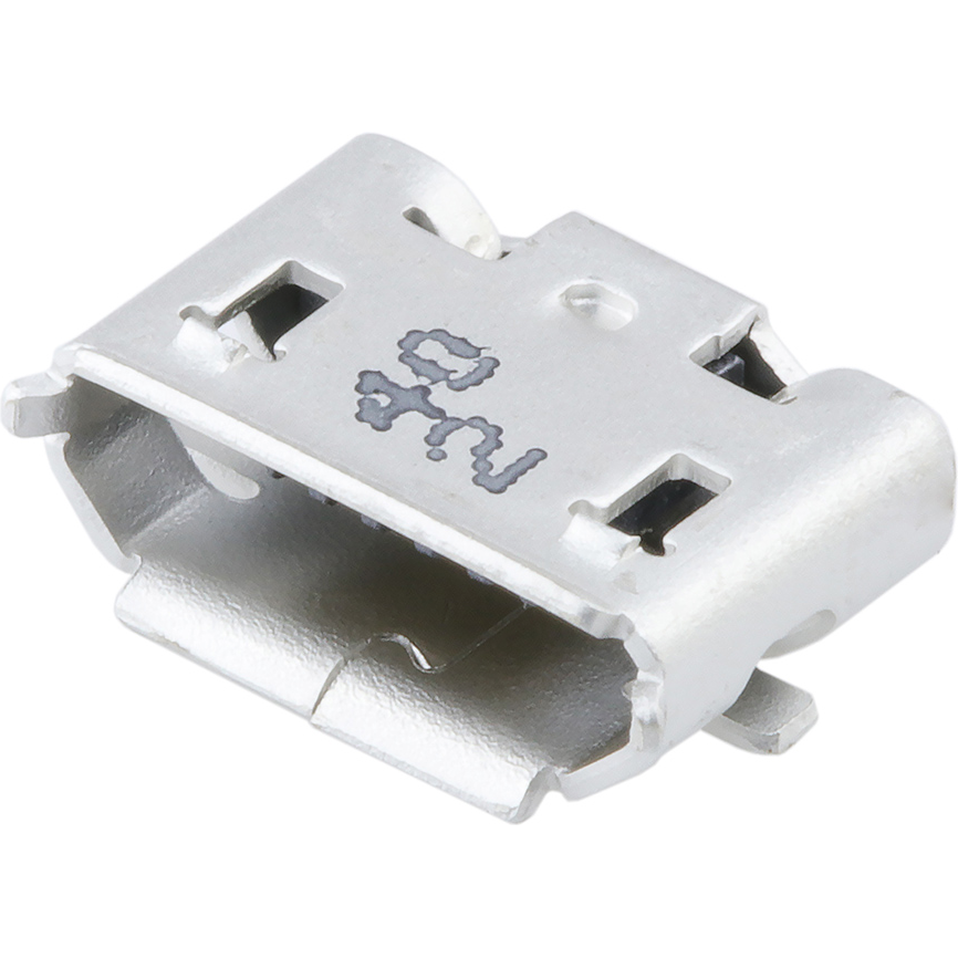 Molex-47346-0001 Connector USB Conn Micro USB 2.0 Type B RCP 5 POS 0.65mm Solder RA SMD 5 Terminal 1 Port Micro-USB T/R