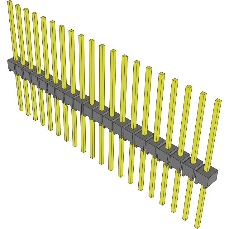 Samtec-MTSW-120-12-T-S-520 Steckverbinderleisten und Leiterplattenbuchsen Conn Unshrouded Header HDR 20 POS 2.54mm Solder ST Top Entry Thru-Hole Bulk