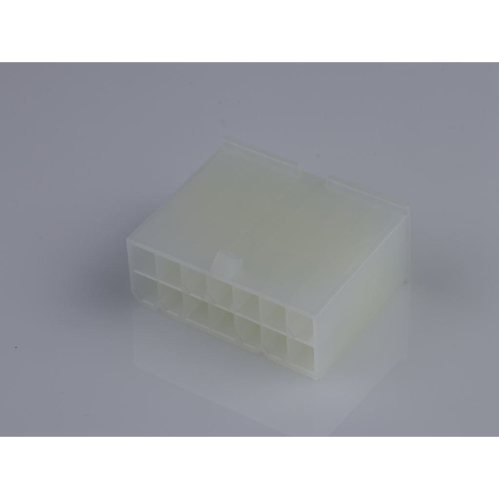 Molex-39-01-3143 Connector Discrete Wire Housing Conn Housing M 14 POS 4.2mm Crimp ST Cable Mount Natural Mini-Fit Jr™ Bag