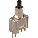Littelfuse-TP12SH9CBE Botón pulsador Switch Push Button ON Mom SPDT Round Plunger 20VAC 20VDC 0.4VA Momentary Thru-Hole PC Pins Bulk