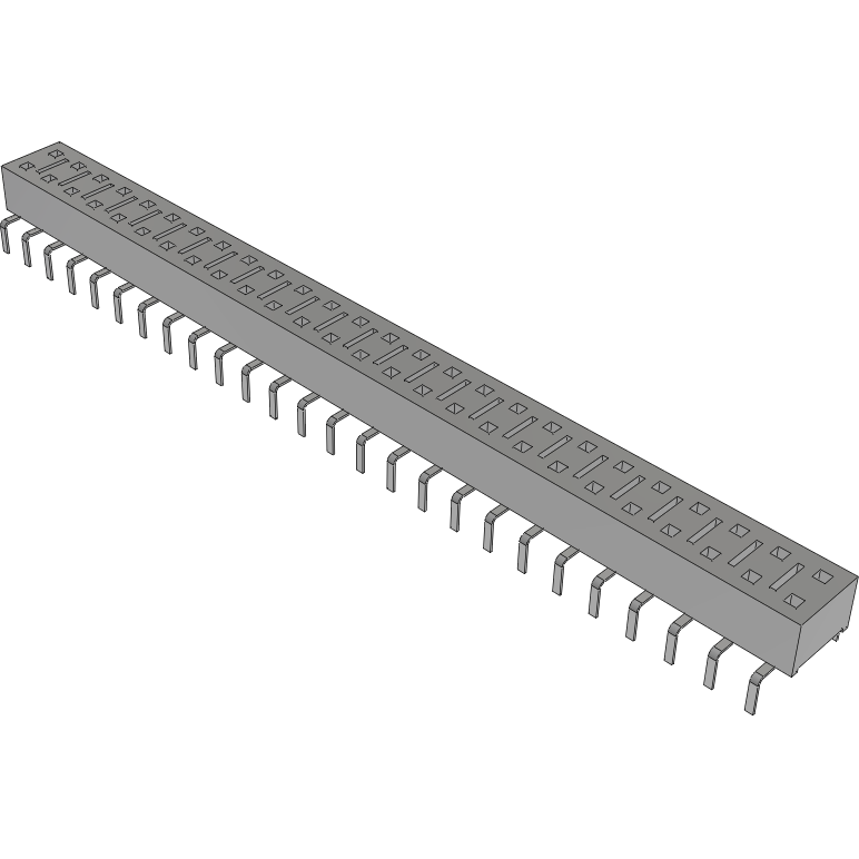 Samtec-HLE-126-02-L-DV-PE-BE Steckverbinderleisten und Leiterplattenbuchsen Conn Socket Strip SKT 52 POS 2.54mm Solder ST Thru-Hole Tube