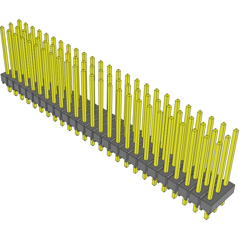 Samtec-TSW-125-15-G-T Embases de raccordement et réceptacles PCB Conn Unshrouded Header HDR 75 POS 2.54mm Solder ST Top Entry Thru-Hole Bulk
