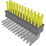 Conn Unshrouded Header HDR 24 POS 1.27mm Solder RA Side Entry Thru-Hole Tube