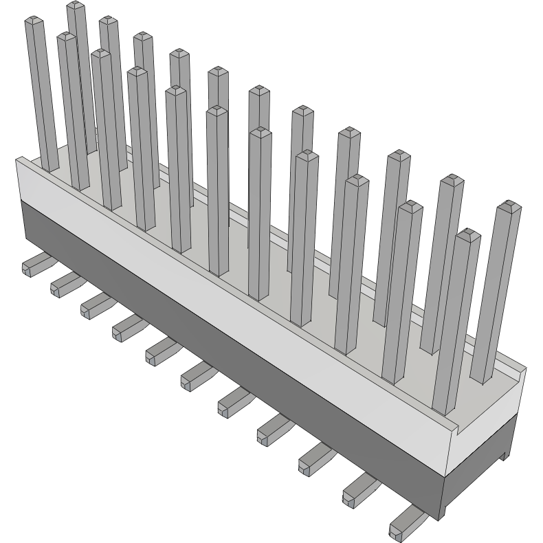 Samtec-HW-11-15-T-D-250-SM Piastre connettori e prese PCB Conn Board Stacker HDR 22 POS 2.54mm Solder ST Top Entry SMD Tube