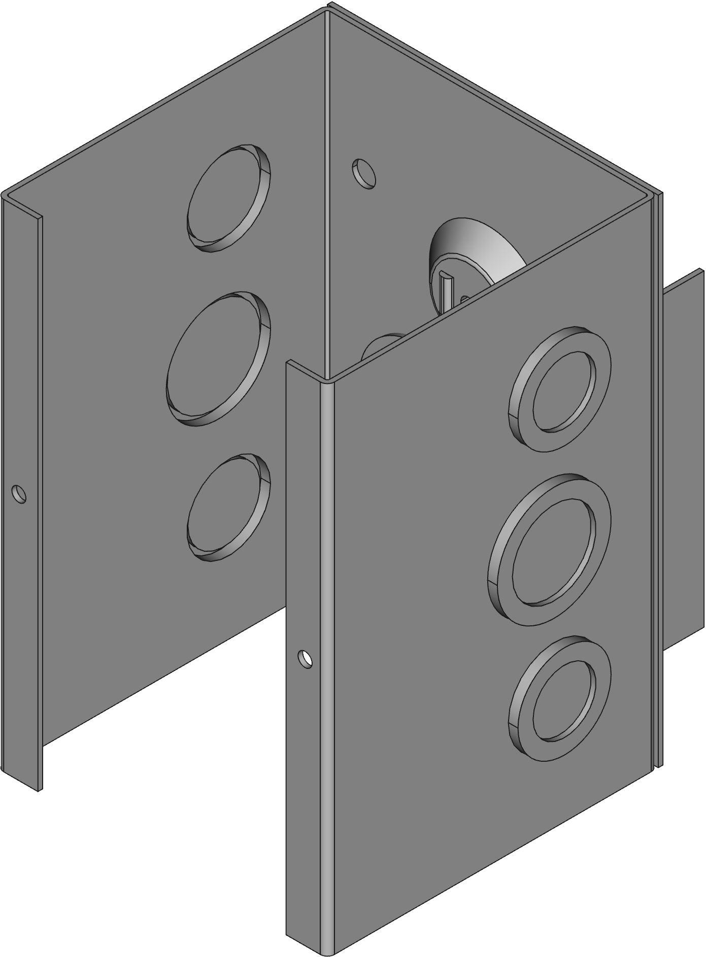 Hammond Manufacturing-CSKO644 Boîtes, boîtiers et supports Gray Mild Steel Wall Mount Junction Box