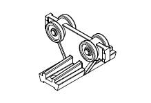 Molex-42451 Wire Rope Accessories Value Plus Box Track for Flat Cable, Festoon Intermediate Car, 109.22mm Height, Nylon