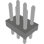 Conn Unshrouded Header HDR 6 POS 2mm Solder ST Top Entry Thru-Hole Bulk